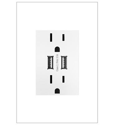 Product image for P&S ARTRUSB153W4 15A DUPLEX OUTLET