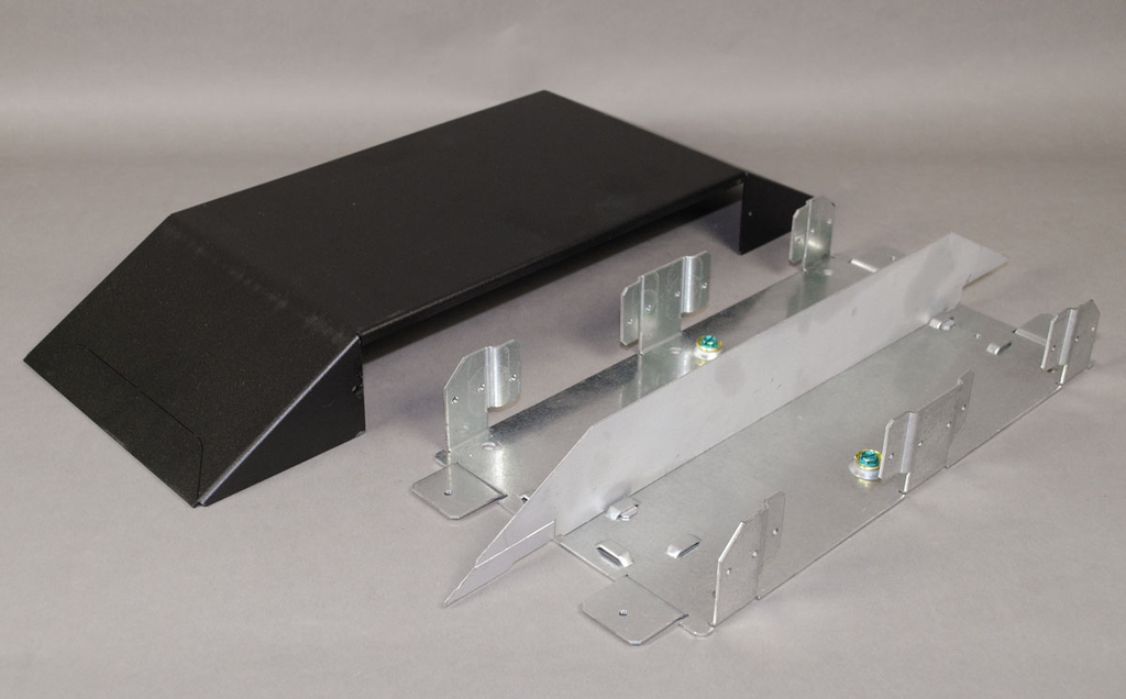 Product image for Wiremold OFR48-4 18 x 7 x 2-1/4" Steel Multiple Channel 4-Gang Overfloor Raceway Box