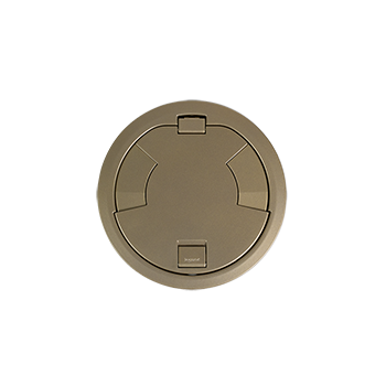 Product image for Wiremold 8CTC2BS 8" Poke-Thru Device Cover Assembly, Die-Cast Aluminum - Brass