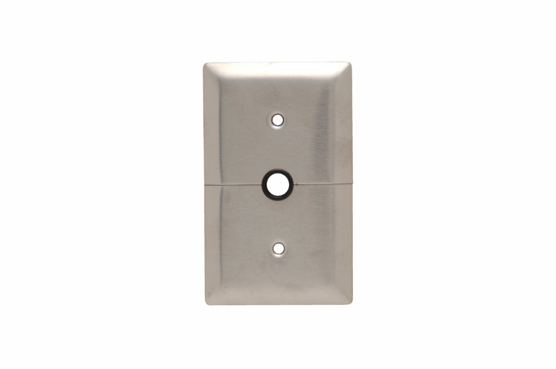 Product image for Pass & Seymour SS752 1Gang Wall Plate, Split TV/Coax, 17/32" Hole - 302/304 Stainless Steel