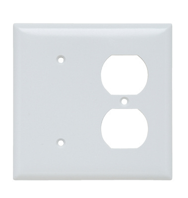 Product image for Pass & Seymour SP148-W 2Gang Wall Plate, Blank/Duplex, Standard - White