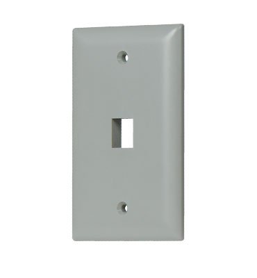 Product image for On-Q WP3401-GY 1-Gang 1-Port Gray Wall Plate