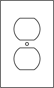 Product image for Wiremold RFB119-D 1-Gang Duplex Receptacle Floor Box Device Plate