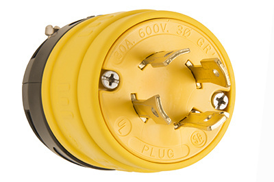 Product image for P&S 2877 TURNLOK RBR PLG 30A 3PH 60