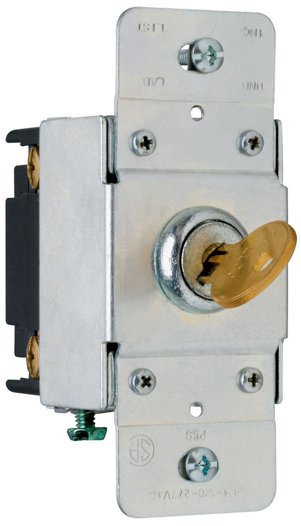 Product image for Pass & Seymour PS20AC4-KL 4way Key Lock Back & Side Wire, 20A 120/277V