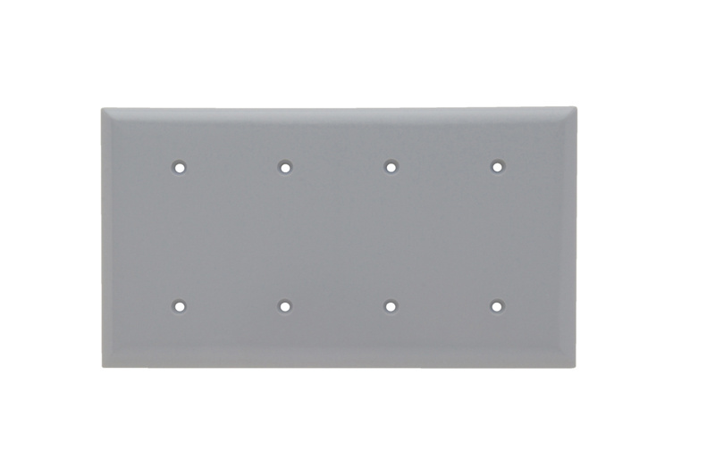 Product image for P&S SP44GRY SMOOTH WALL PLATE 4G BL