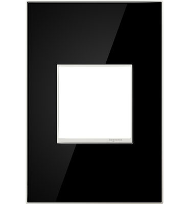 Product image for Pass & Seymour AWM1G2-MB4 1-Gang 2-Module Wall Plate - Mirror Black