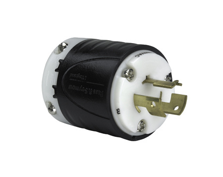 Product image for Pass & Seymour S2348-DF Non-Nema Plug, 14A 125-480V, IP20 Suitability - Black Back - White Front Body