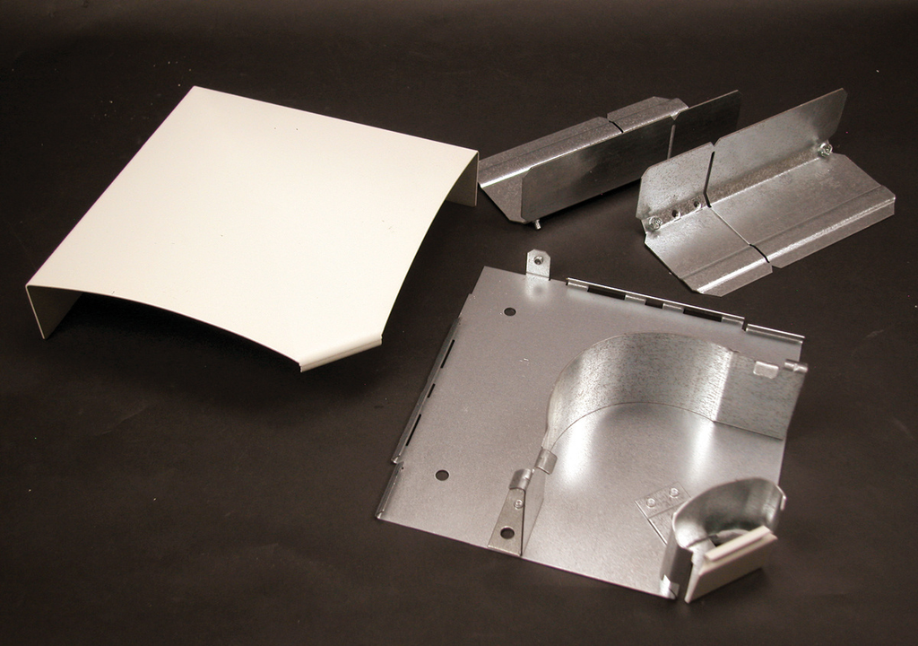 Product image for Wiremold DS4011-DV 7" Designer Ivory Steel Multiple Channel Raceway Flat Elbow