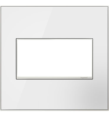 Product image for Pass & Seymour AWM2G-MW4 2-Gang 2-Module Wall Plate - Mirror White
