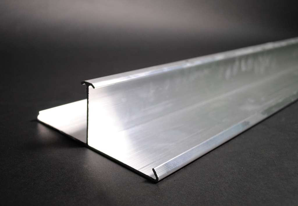 Product image for Wiremold ALDS4000B 10 Foot x 5-1/2 x 2-1/16" Satin Anodized Aluminum 2-Channel Raceway Base