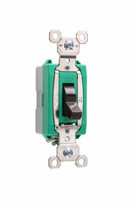 Product image for Pass & Seymour PS30AC1 1pole Toggle Switch, Back & Side Wire, 30A 120/277V - Brown