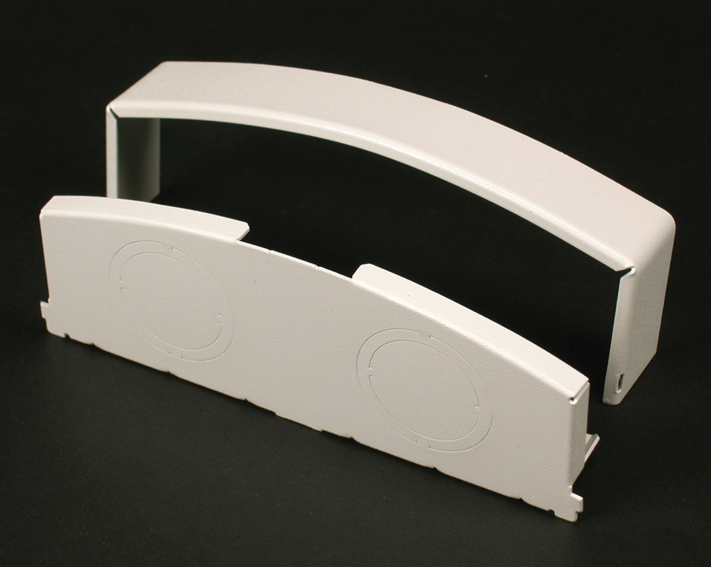 Product image for Wiremold DS4010B-DV 1-1/16" Designer Ivory Steel Multiple Channel Raceway Blank End