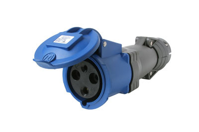 Product image for Pass & Seymour PS360C6-S Splashproof Pin & Sleeve Connector, 2pole 3wire, 60A 250V