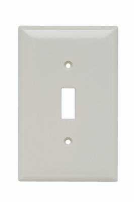 Product image for Pass & Seymour SPJ1-LA 1-Gang 1-Toggle Light Almond Smooth Thermoset Plastic Junior-Jumbo Wallplate