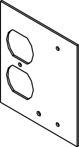 Product image for Wiremold DGT-DP/B AF-Series Double-Gang Plate