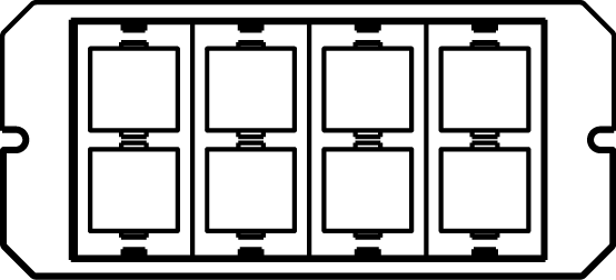 Product image for Wiremold 6ACT8A Evolution 6AT-Series Device Plate