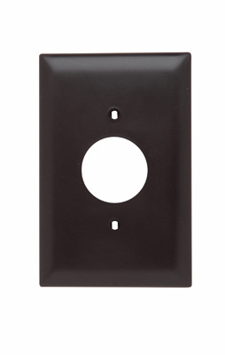 Product image for Pass & Seymour TPJ7 1Gang Wall Plate, Single Receptacle, Nylon, Jumbo - Brown
