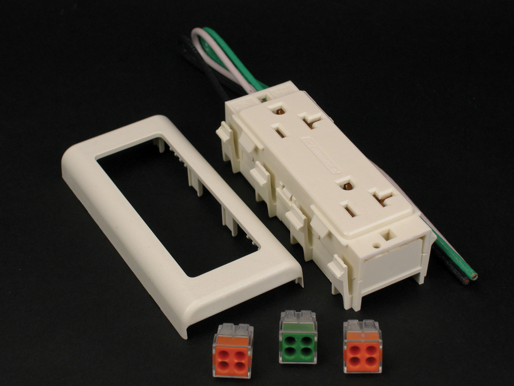 Product image for Wiremold V2427GT 2400-Series 20A Duplex Receptacle Fitting