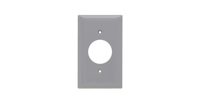 Product image for Pass & Seymour SP7-GRY 1Gang Wall Plate, Single Receptacle, Standard - Gray