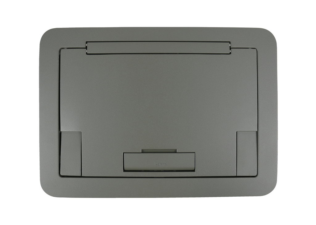 Product image for Wiremold EFB45BTGY Evolution™-Series EFB45 Floor Box Flush Style Cover with Solid Lid
