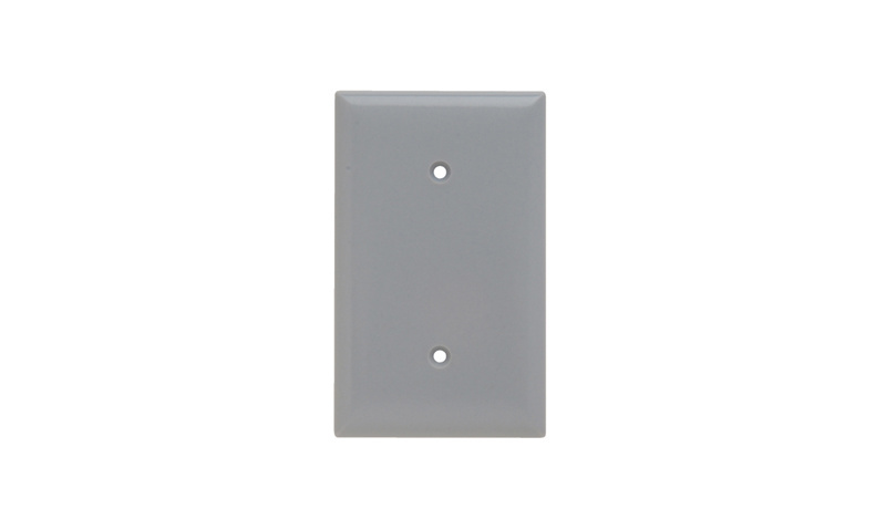 Product image for Pass & Seymour SP14-GRY 1Gang Wall Plate, Blank, Strap Mount, Standard - Gray