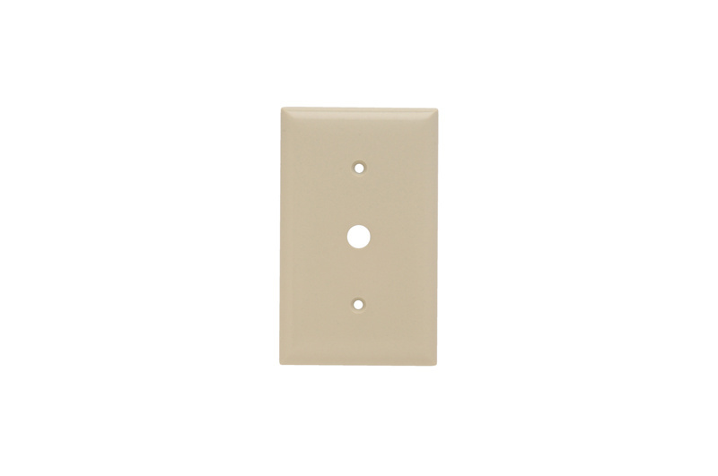 Product image for Pass & Seymour SP12-I 1Gang Wall Plate, 13/32" Telephone / Cable Outlet, Strap Mount, Standard - Ivory