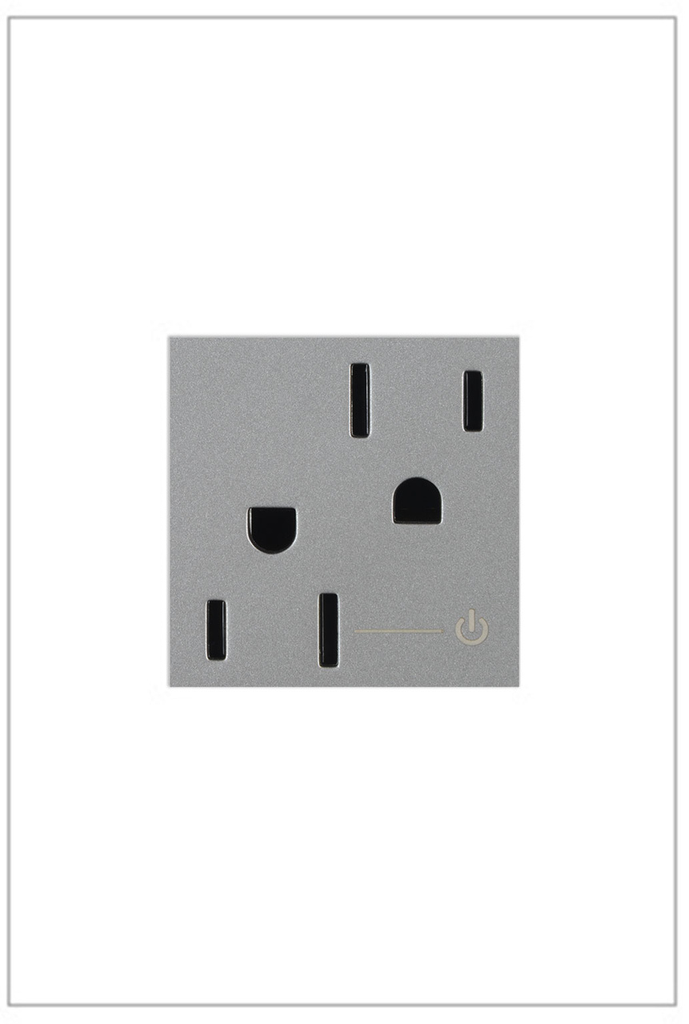 Pass & Seymour ARCH152-M10 15A 125V half Control adorne Outlet - Magnesium Product image for Pass & Seymour ARCH152-M10 15A 125V half Control adorne Outlet - Magnesium