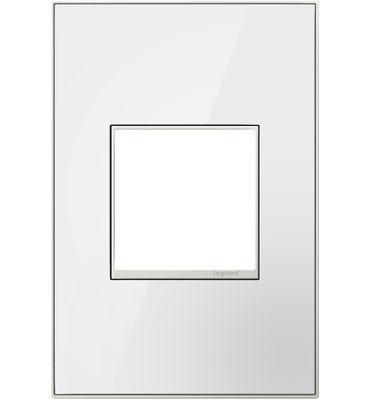 Product image for Pass & Seymour AWM-1G2MWW4 1-Gang 2-Module Wall Plate - Mirror White