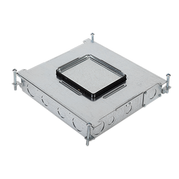 Product image for Wiremold RFB6 14-5/8 x 14 x 3-1/4" 6-Gang Steel Rectangular Recessed Floor Box