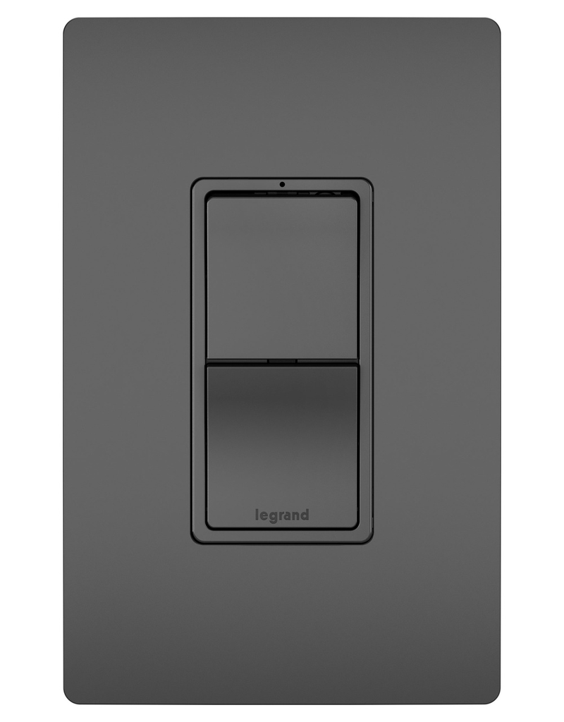 Product image for Pass & Seymour RCD33BK Combination Switch, (2) Single Pole/3-Way, 15A 120V - Black