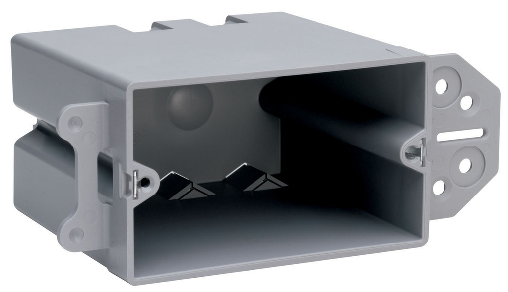 Product image for Pass & Seymour SH1-22-B 1Gang Steel Stud Bracket Plastic Box w/ Bracket, Horizontal