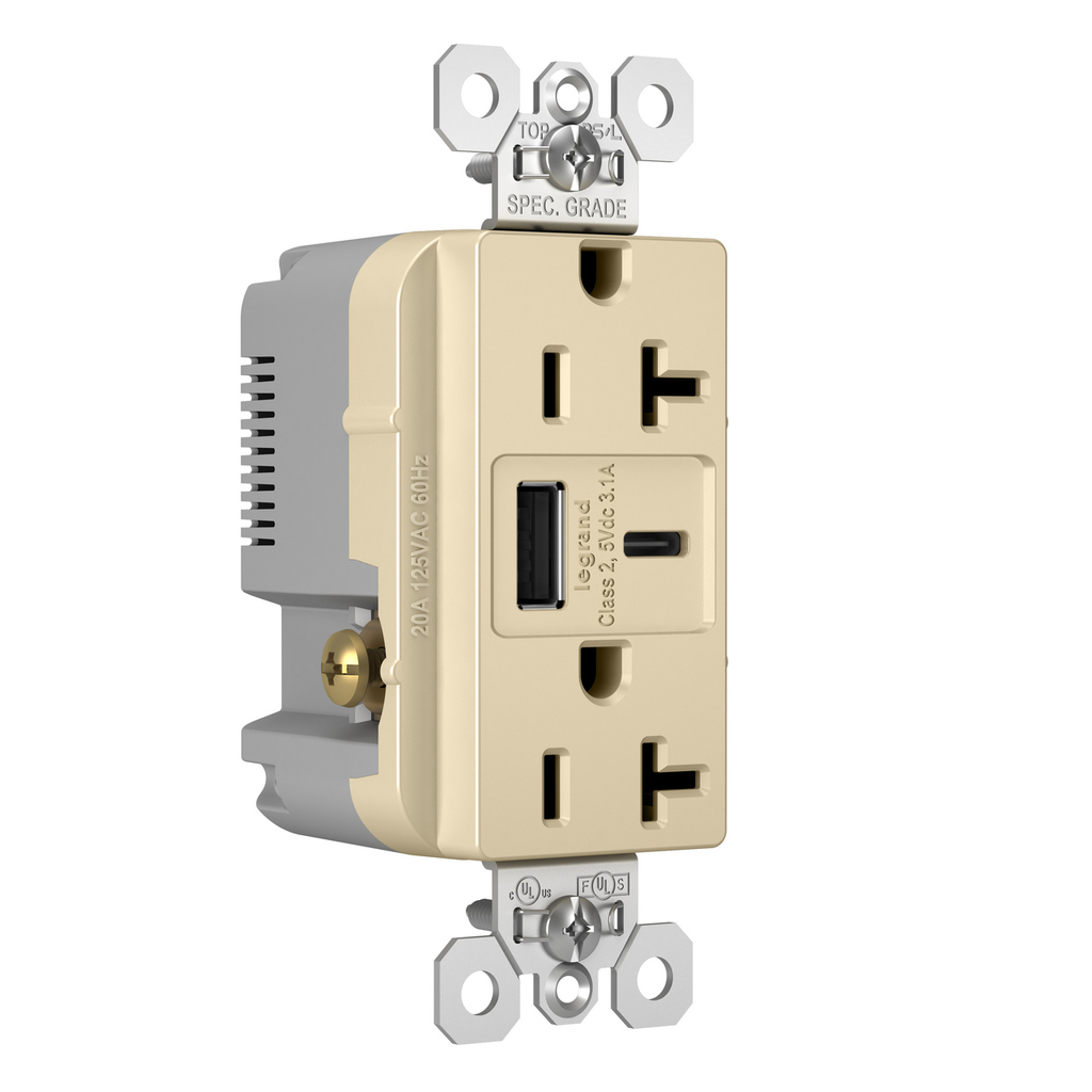 Product image for P&S TR20USBACI 20A 125V DUP TR REC