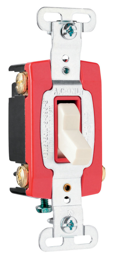 Product image for Pass & Seymour PS20AC4-LA 4way Toggle Switch, Back & Side Wire, 20A 120/277V - Light Almond