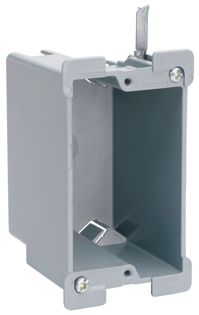 Product image for Pass & Seymour P1-16-W 3.75 x 2.25 x 3.03 Inch 16 In. Plastic 1-Gang Old Work Switch and Outlet Box with Threaded Mounting Hole