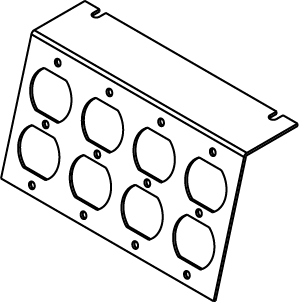Product image for LCAN P8105-4DP AC8105 PLATE FOR 4 D