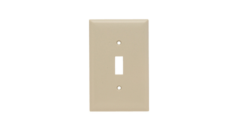 Product image for Pass & Seymour SPJ1-I 1-Gang 1-Toggle Ivory Smooth Thermoset Plastic Junior-Jumbo Wallplate