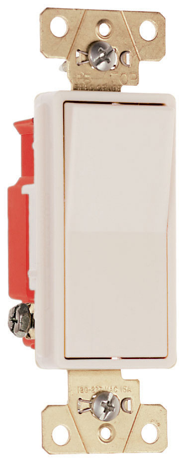 Product image for Pass & Seymour 2623-LA Three-way, Back and Side Wire, Decorator Switch, 20 amps, 120/277V - Light Almond
