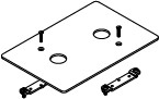 Product image for Wiremold 431AL075 Double Trim Plate
