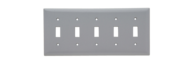 Product image for P&S SP5GRY SMOOTH WALL PLATE 5G TOG