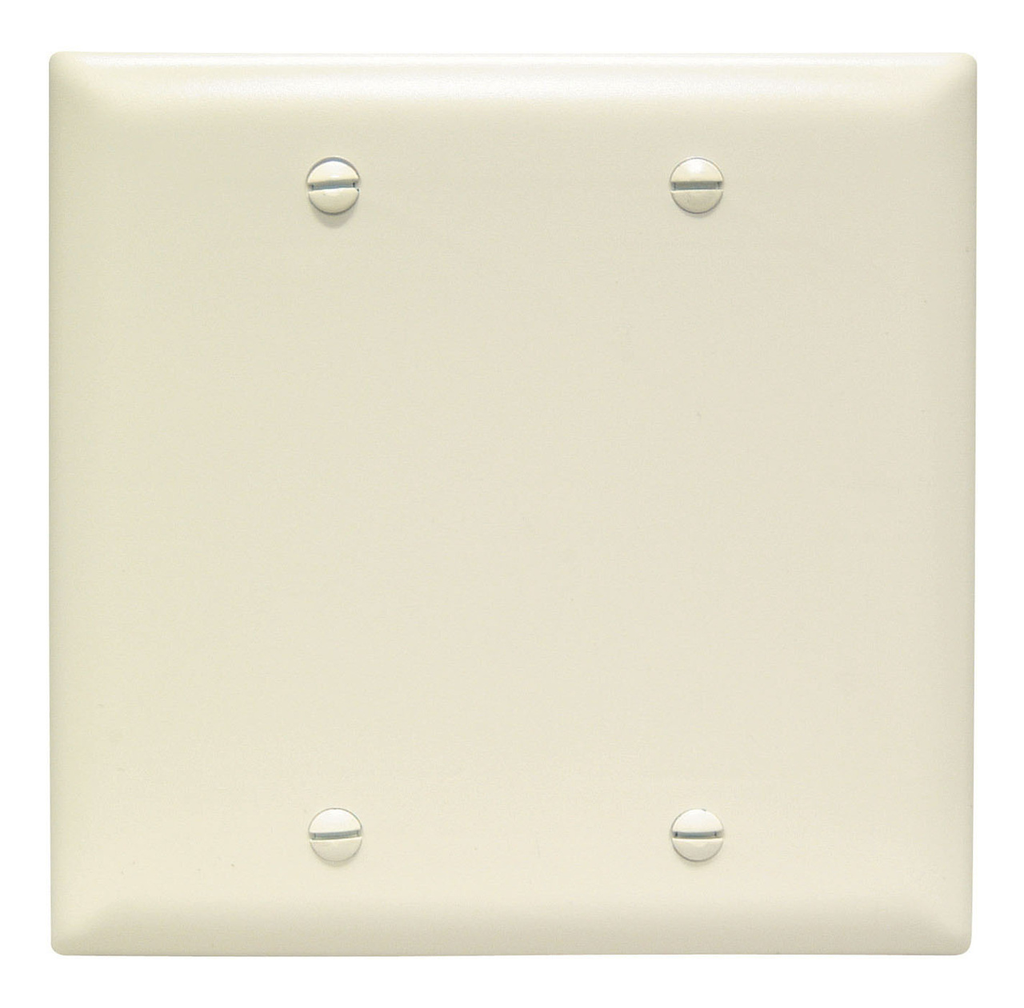 Product image for Pass & Seymour TP23-LA 2Gang Wall Plate, Blank, Box Mount, Nylon, Standard - Light Almond