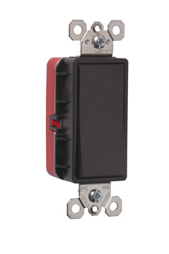 Product image for Pass & Seymour PT2621 PlugTail™ Single Pole Decorator Switch, 20A 120/277V - Brown