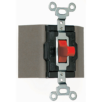 Product image for Pass & Seymour 1250-RED Manual Controller, Single Pole, Double Throw, 15A 120/277V, Momentary Contact - Red