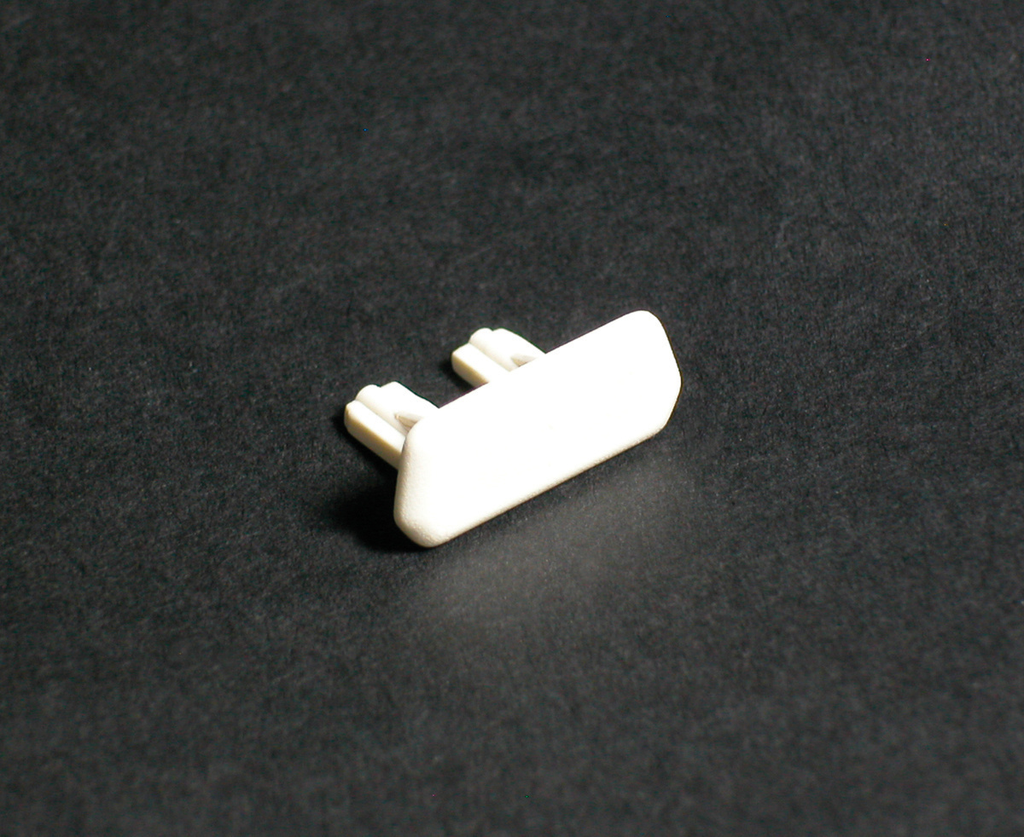 Product image for Wiremold 410B 13/16 x 1/2" Ivory Non-Metallic 1-Channel Raceway Blank End