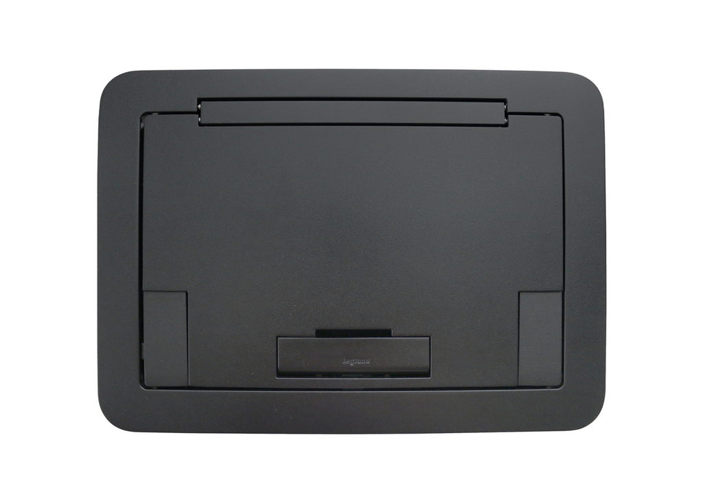 Product image for Wiremold EFB45BTBK Evolution™-Series EFB45 Floor Box Flush Style Cover with Solid Lid