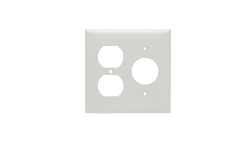 Product image for Pass & Seymour SP78-I 2Gang Wall Plate, 1 Single Receptacle / 1 Duplex Receptacle, Standard - Ivory