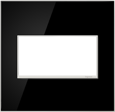 Product image for Pass & Seymour AWM2G-MB4 2-Gang 2-Module Wall Plate - Mirror Black