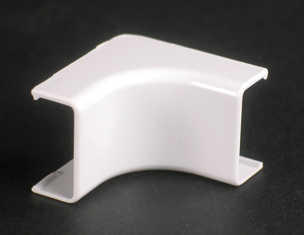 Product image for Wiremold 2817 1-1/2 Inch Ivory Non-Metallic 1-Channel 90 Degrees Raceway Internal Elbow