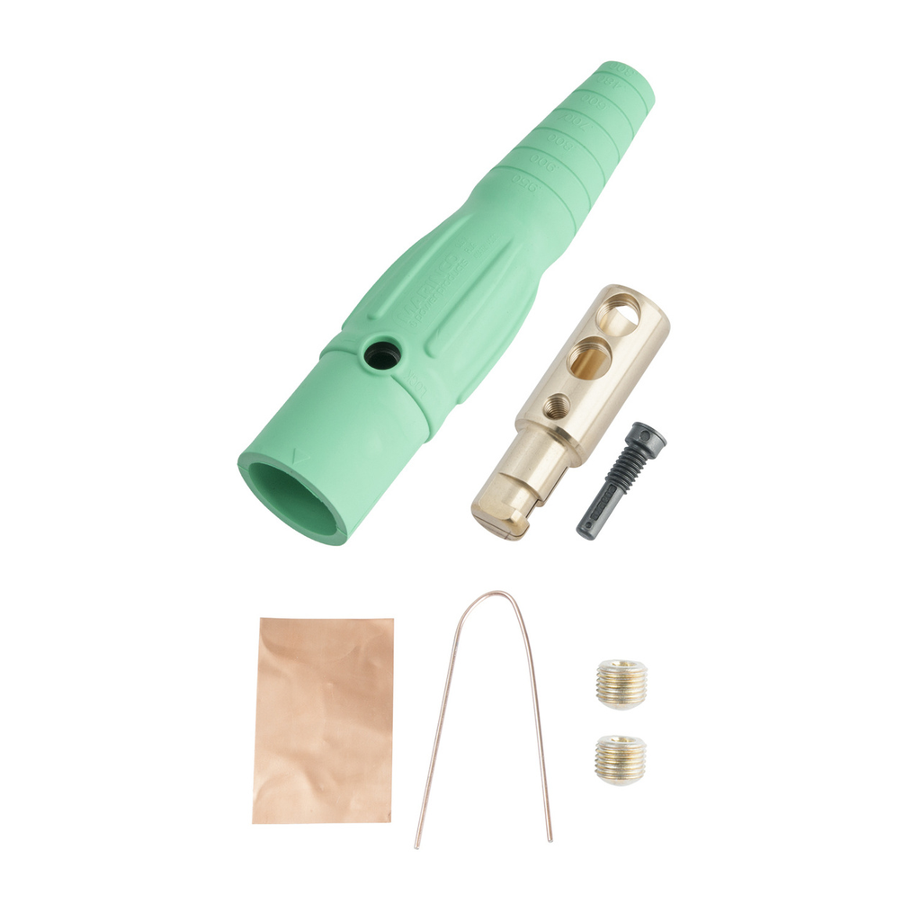 Product image for Pass & Seymour PS40-MB-G Male Cam Device Plug, 400A 600V - Green