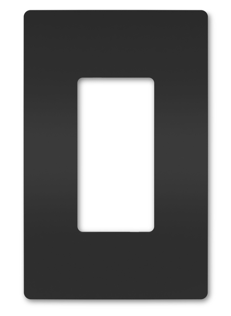 Product image for Pass & Seymour RWP26-BK 1Gang Screwless Wall Plate, Radiant® - Black